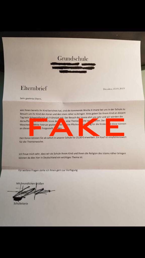 Vier Imane zu Besuch? Fakenews über Dresdner Grundschule